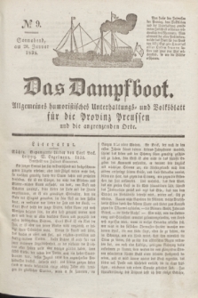 Das Dampfboot : allgemeines humoristisches Unterhaltungs- und Volksblatt für die Provinz Preussen und die angrenzenden Orte. Jg.8, № 9 (20 Januar 1838) + dod.