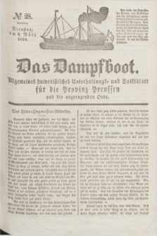 Das Dampfboot : allgemeines humoristisches Unterhaltungs- und Volksblatt für die Provinz Preussen und die angrenzenden Orte. Jg.8, № 28 (6 März 1838) + dod.
