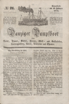 Danziger Dampfboot für Geist, Humor, Satire, Poesie, Welt- und Volksleben, Korrespondenz, Kunst, Literatur und Theater. [Jg.14], № 21 (17 Februar 1844) + dod.