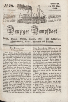 Danziger Dampfboot für Geist, Humor, Satire, Poesie, Welt- und Volksleben, Korrespondenz, Kunst, Literatur und Theater. [Jg.14], № 78 (29 Juni 1844) + dod.