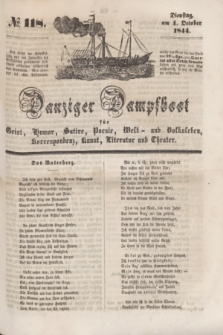 Danziger Dampfboot für Geist, Humor, Satire, Poesie, Welt- und Volksleben, Korrespondenz, Kunst, Literatur und Theater. [Jg.14], № 118 (1 October 1844) + dod.