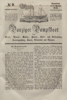 Danziger Dampfboot für Geist, Humor, Satire, Poesie, Welt- und Volksleben, Korrespondenz, Kunst, Literatur und Theater. [Jg.16], № 2 (3 Januar 1846) + dod.