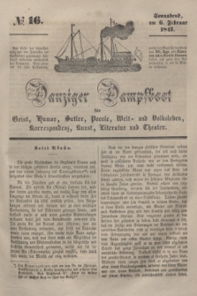 Danziger Dampfboot für Geist, Humor, Satire, Poesie, Welt- und Volksleben, Korrespondenz, Kunst, Literatur und Theater. [Jg.17], № 16 (6 Februar 1847) + dod.