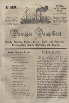 Danziger Dampfboot für Geist, Humor, Satire, Poesie, Welt- und Volksleben, Korrespondenz, Kunst, Literatur und Theater. [Jg.17], № 119 (5 Oktober 1847) + dod.