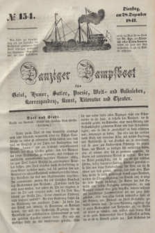 Danziger Dampfboot für Geist, Humor, Satire, Poesie, Welt- und Volksleben, Korrespondenz, Kunst, Literatur und Theater. [Jg.17], № 154 (28 December 1847) + dod.