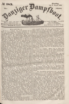 Danziger Dampfboot. Jg.23, № 183 (9 August 1853)