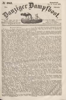 Danziger Dampfboot. Jg.23, № 187 (13 August 1853)
