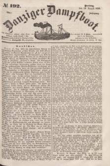 Danziger Dampfboot. Jg.23, № 192 (19 August 1853)