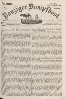 Danziger Dampfboot. Jg.23, № 207 (6 September 1853)