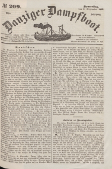 Danziger Dampfboot. Jg.23, № 209 (8 September 1853)