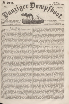 Danziger Dampfboot. Jg.23, № 210 (9 September 1853)