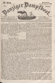 Danziger Dampfboot. Jg.23, № 211 (10 September 1853)