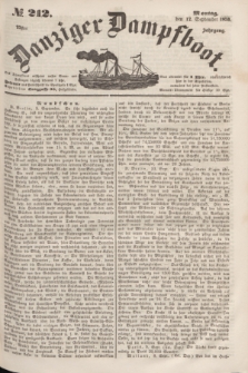 Danziger Dampfboot. Jg.23, № 212 (12 September 1853)