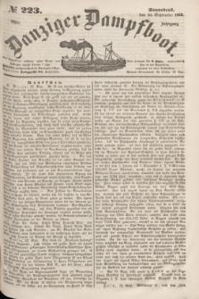 Danziger Dampfboot. Jg.23, № 223 (24 September 1853)