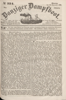 Danziger Dampfboot. Jg.23, № 224 (26 September 1853)