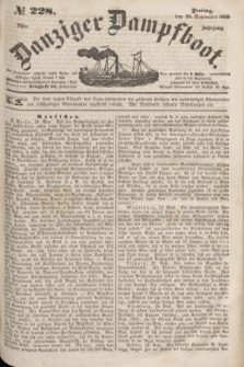 Danziger Dampfboot. Jg.23, № 228 (30 September 1853)