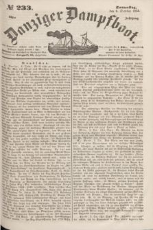 Danziger Dampfboot. Jg.23, № 233 (6 October 1853)