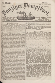 Danziger Dampfboot. Jg.23, № 242 (17 October 1853)