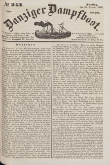 Danziger Dampfboot. Jg.23, № 243 (18 October 1853)