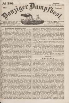 Danziger Dampfboot. Jg.23, № 270 (18 November 1853)