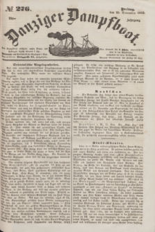 Danziger Dampfboot. Jg.23, № 276 (25 November 1853)