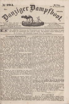 Danziger Dampfboot. Jg.23, № 294 (16 Dezember 1853)