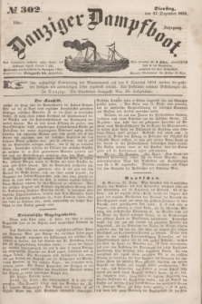 Danziger Dampfboot. Jg.23, № 302 (27 December 1853)