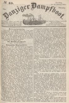 Danziger Dampfboot. Jg.25, № 43 (20 Februar 1855)