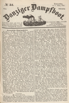 Danziger Dampfboot. Jg.25, № 51 (1 März 1855)
