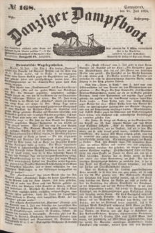 Danziger Dampfboot. Jg.25, № 168 (21 Juli 1855)