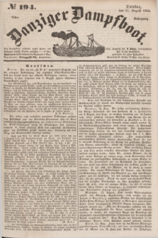 Danziger Dampfboot. Jg.25, № 194 (21 August 1855)