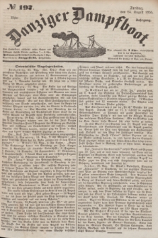 Danziger Dampfboot. Jg.25, № 197 (24 August 1855)