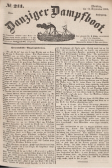 Danziger Dampfboot. Jg.25, № 211 (10 September 1855)