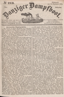 Danziger Dampfboot. Jg.25, № 213 (12 September 1855)