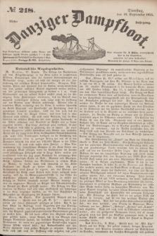 Danziger Dampfboot. Jg.25, № 218 (18 September 1855)