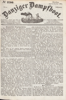 Danziger Dampfboot. Jg.25, № 236 (9 October 1855)