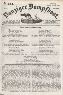 Danziger Dampfboot. Jg.25, № 241 (15 October 1855)