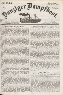 Danziger Dampfboot. Jg.25, no 244 (18 October 1855)