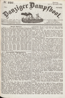 Danziger Dampfboot. Jg.25, № 257 (2 November 1855)