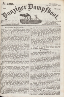 Danziger Dampfboot. Jg.25, № 292 (13 Dezember 1855)