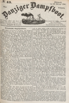 Danziger Dampfboot. Jg.26, № 43 (20 Februar 1856)