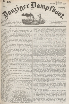 Danziger Dampfboot. Jg.26, № 45 (22 Februar 1856)