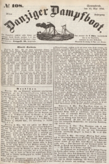 Danziger Dampfboot. Jg.26, № 108 (10 Mai 1856)