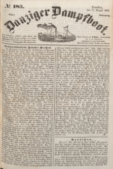 Danziger Dampfboot. Jg.27, № 185 (11 August 1857)