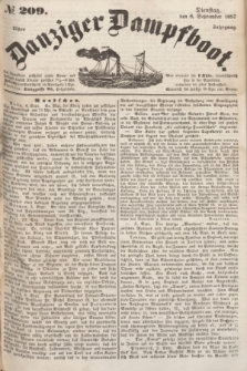 Danziger Dampfboot. Jg.27, № 209 (8 September 1857)