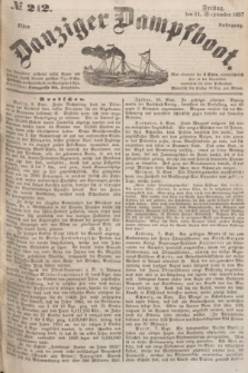 Danziger Dampfboot. Jg.27, № 212 (11 September 1857)