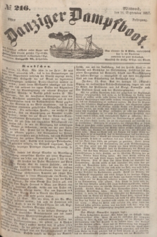 Danziger Dampfboot. Jg.27, № 216 (16 September 1857)