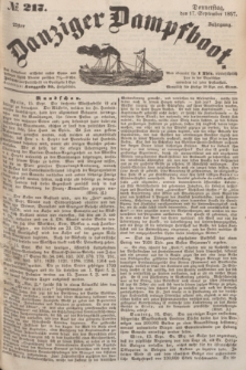 Danziger Dampfboot. Jg.27, № 217 (17 September 1857)