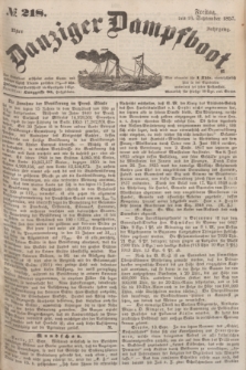 Danziger Dampfboot. Jg.27, № 218 (18 September 1857)