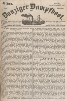 Danziger Dampfboot. Jg.27, № 221 (22 September 1857)